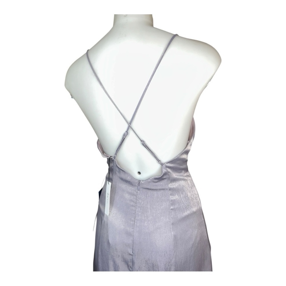 Ark NC by PROMGIRL Waverly Maxi Satin Dress Size Small Lavender Elegant Gown NWT - Picture 8 of 16